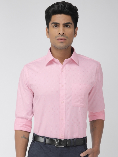 

Raymond Men Pink Slim Fit Self-Design Formal Shirt