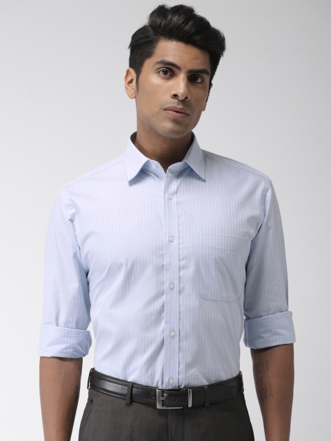 

Raymond Men Blue & White Slim Fit Striped Formal Shirt