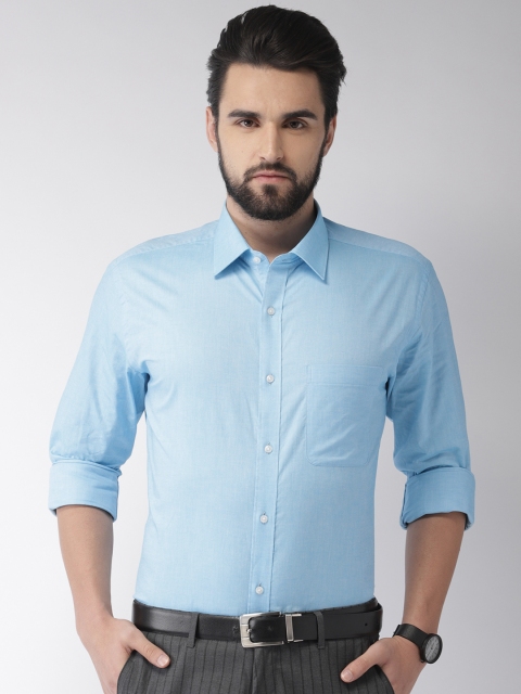 

Raymond Men Blue Slim Fit Solid Formal Shirt