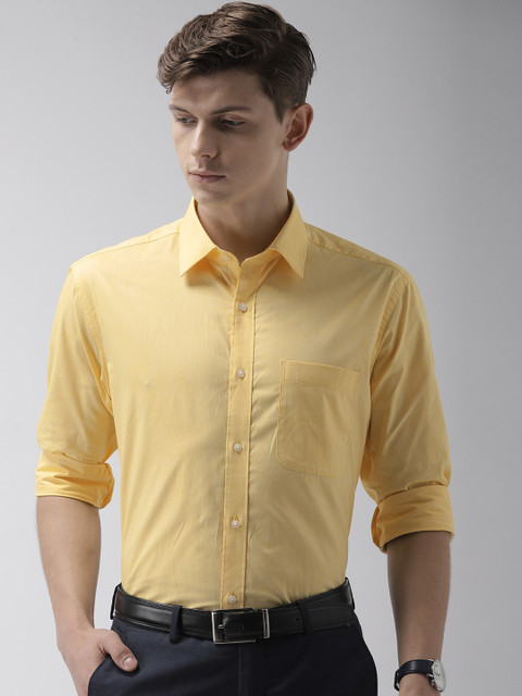 

Raymond Men Yellow Slim Fit Solid Formal Shirt