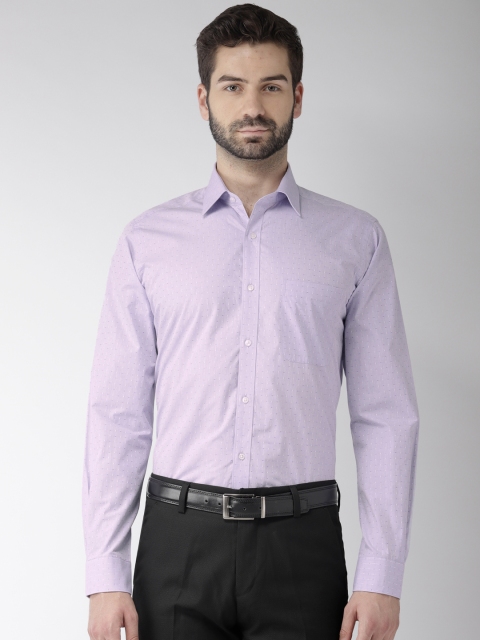 

Raymond Men Purple Slim Fit Self Design Formal Shirt