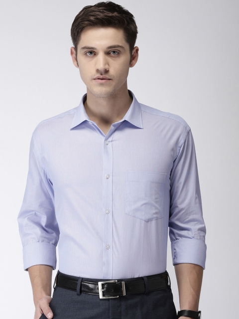 

Park Avenue Men Blue & White Slim Fit Striped Formal Shirt