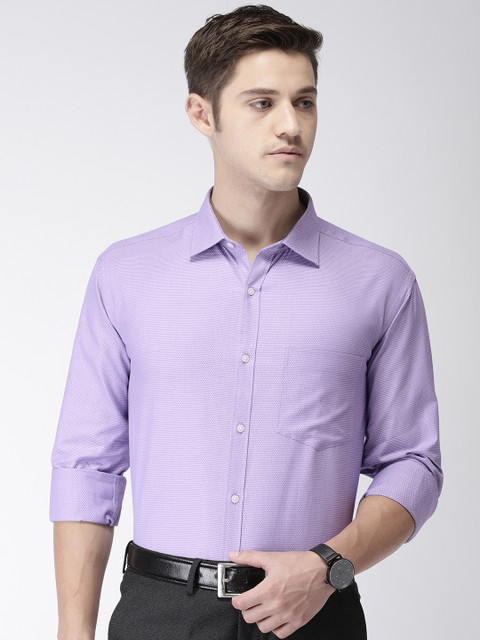 

Park Avenue Men Lavender Slim Fit Self Design Formal Shirt