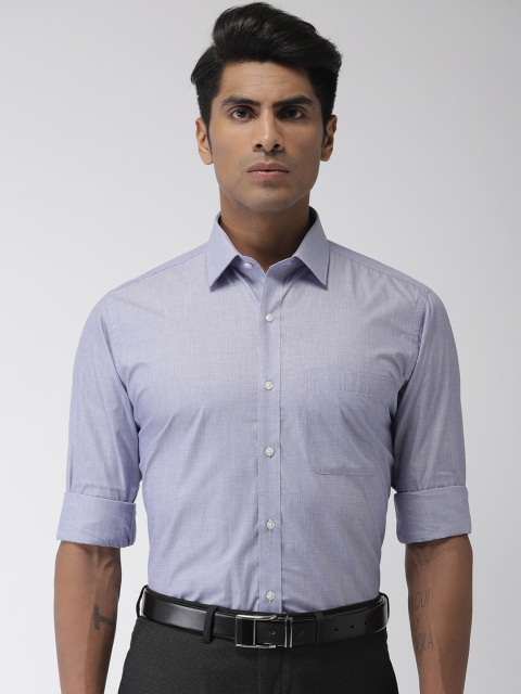 

Raymond Men Blue Slim Fit Solid Formal Shirt