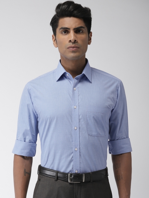 

Raymond Men Blue Slim Fit Solid Formal Shirt