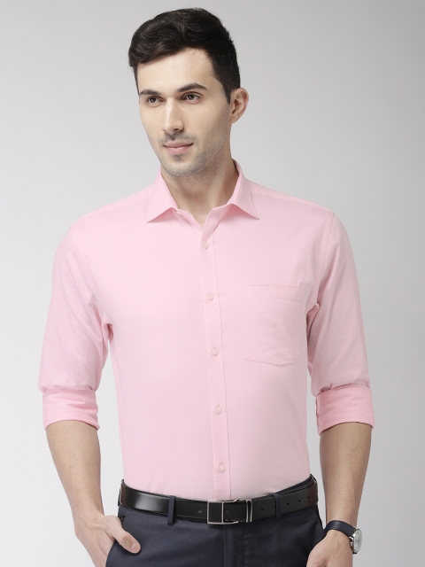 

Park Avenue Men Pink Slim Fit Self Design Formal Shirt