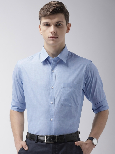 

Raymond Men Blue Slim Fit Solid Formal Shirt