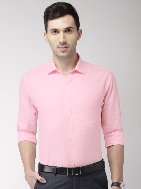 

Park Avenue Men Pink Slim Fit Self Design Formal Shirt