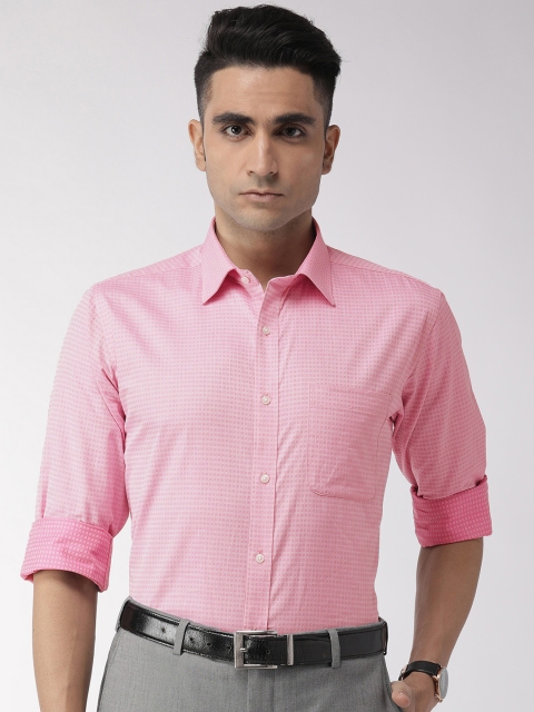 

Raymond Men Pink Self-Design Slim Fit Formal Shirt