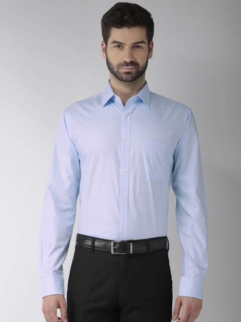 

Raymond Men Blue Slim Fit Self Design Formal Shirt