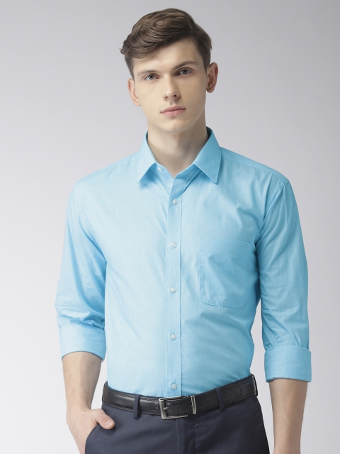 

Raymond Men Blue Slim Fit Solid Formal Shirt