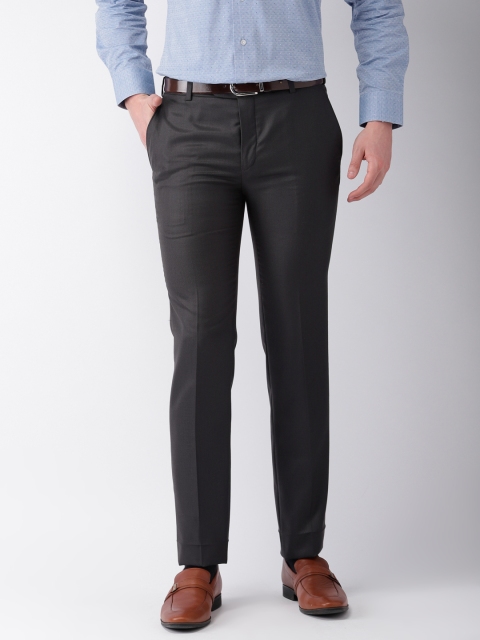 

Raymond Men Grey Slim Fit Solid Regular Trousers