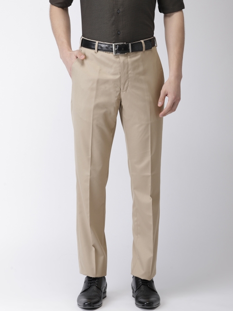 

Park Avenue Men Beige Smart Super Slim Fit Solid Formal Trousers