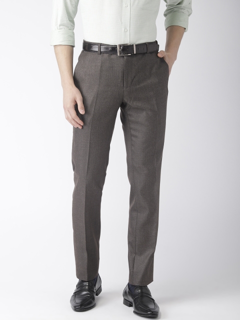 

Raymond Men Brown Slim Fit Solid Formal Trousers