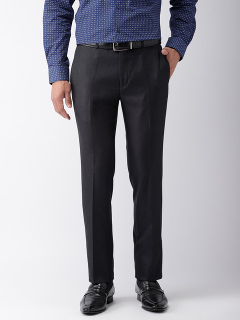 

Raymond Men Navy Blue Slim Fit Solid Formal Trousers