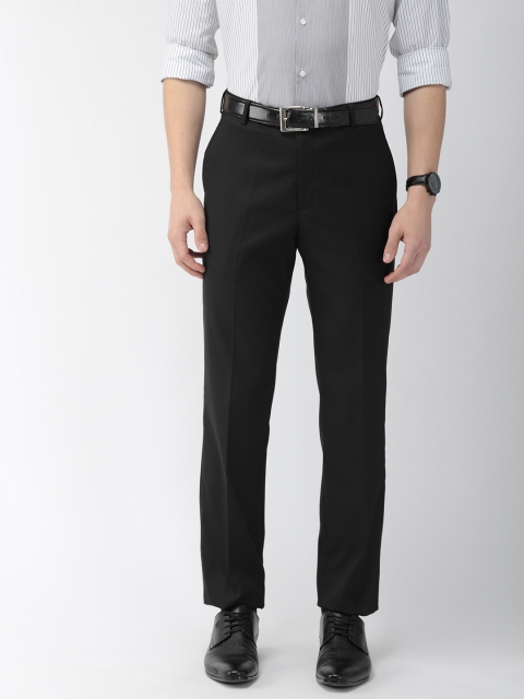 

Park Avenue Men Black Smart Slim Fit Solid Formal Trousers