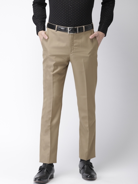 

Park Avenue Men Beige Smart Slim Fit Solid Regular Trousers