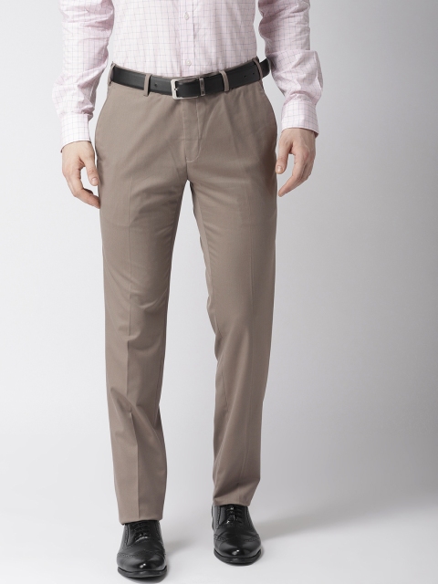 

Raymond Men Beige Slim Fit Solid Formal Trousers