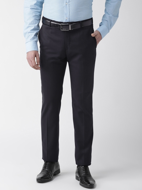 

Raymond Men Navy Blue Slim Fit Solid Formal Trousers