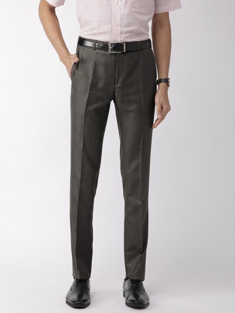 

Raymond Men Grey Slim Fit Solid Formal Trousers