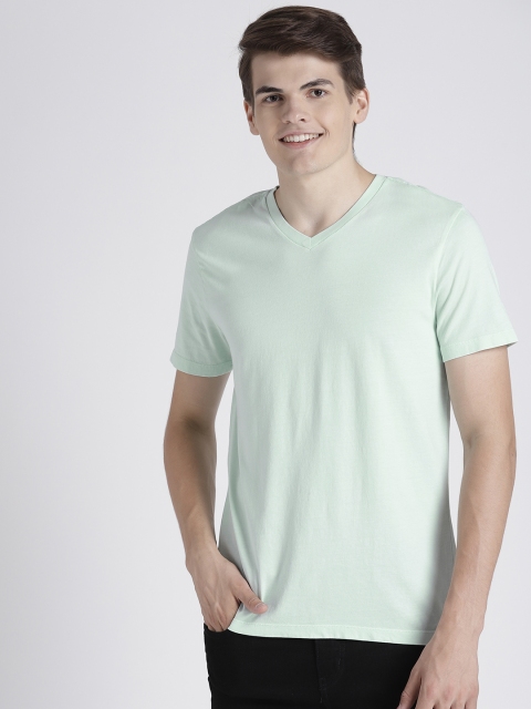 

GAP Men's Vintage Wash Classic V T-Shirt, Sea green