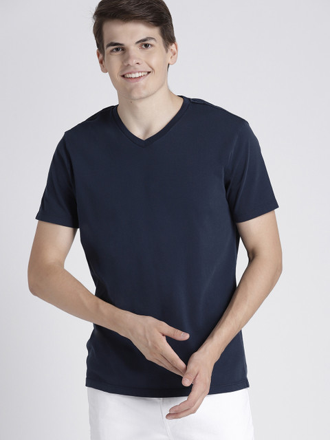 

GAP Men's Vintage Wash Classic V T-Shirt, Navy blue