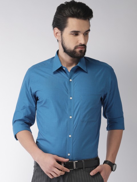 

Raymond Men Blue Slim Fit Solid Formal Shirt