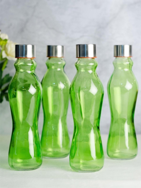 

GOODHOMES Set of 4 Green Water Bottles