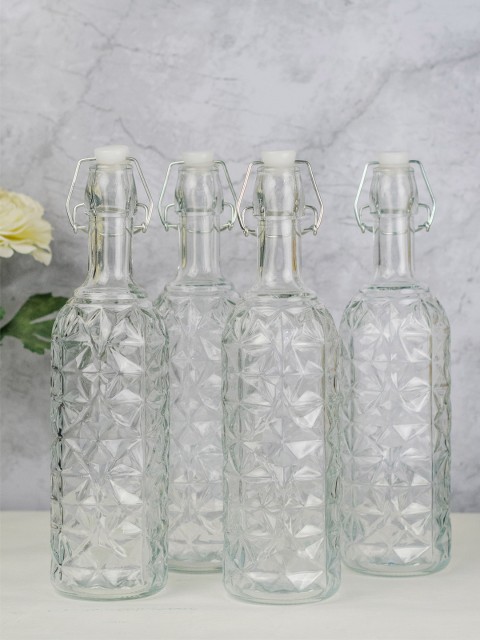 

GOODHOMES Set of 4 Transparent Water Bottles