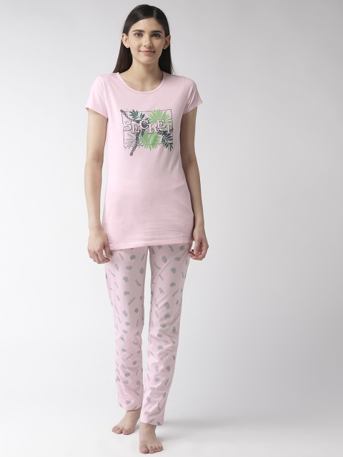 

MADAME M SECRET Women Pink Printed Night Suit S9S30065 031