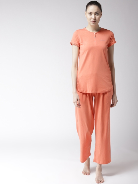 

MADAME M SECRET Women Orange Solid Night Suit S9S30082 029