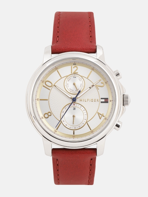 

Tommy Hilfiger Women Silver-Toned & White Analogue Watch NTH1781816