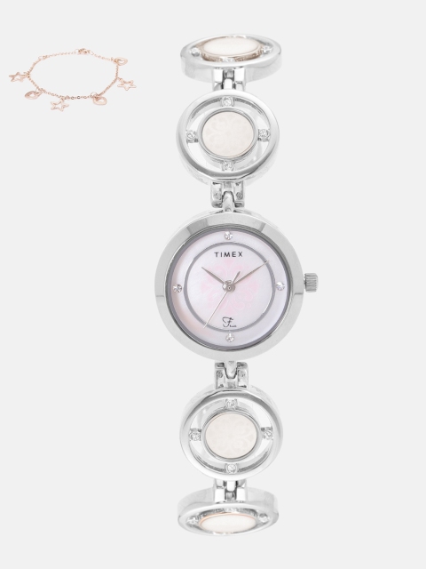 

Timex Women Watch Gift Set, Off white
