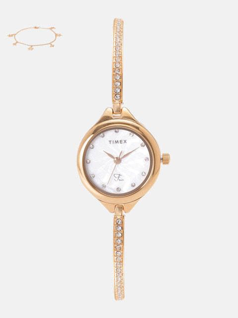 

Timex Women Watch Gift Set, Off white