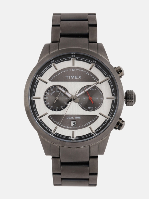 

Timex Men Silver-Toned Analogue Watch TW000Y412