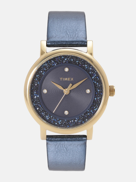 

Timex Women Navy Blue Textured Analogue Watch TW2R93100