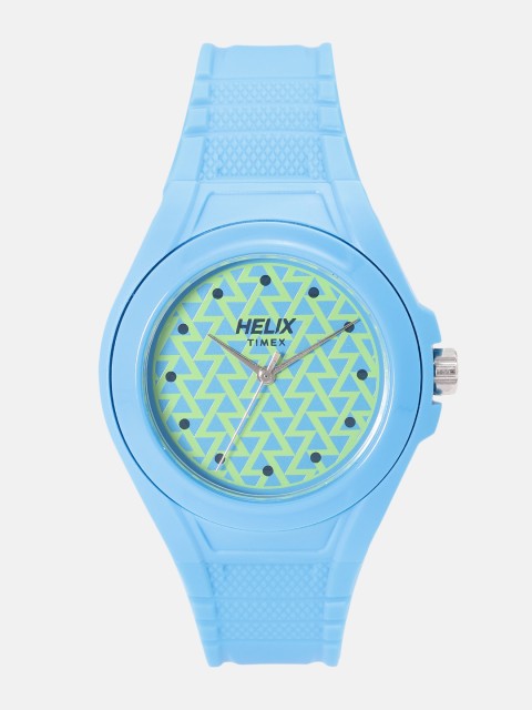 

Timex Women Blue & Green Printed Analogue Watch TWESK0602T