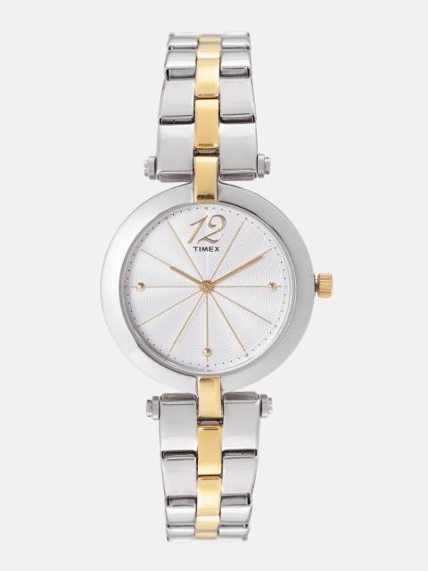 

Timex Women Silver-Toned Analogue Watch TW000Z201