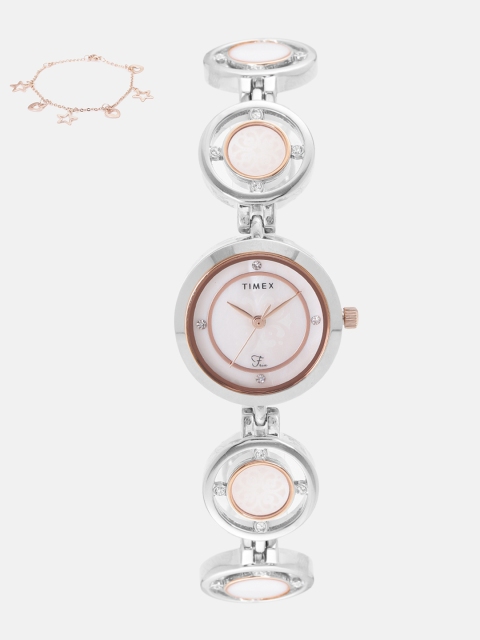 

Timex Women Watch Gift Set, White