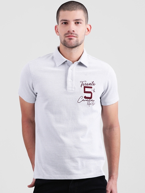 

Leo Sansini Men Grey Solid Polo Collar T-shirt