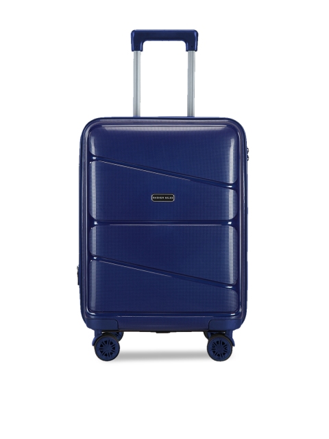 

Nasher Miles Unisex Navy Blue Patterned Hard-Sided Medium Trolley Bag