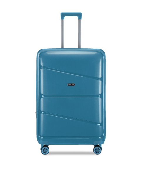 

Nasher Miles Unisex Sea Green Patterned Hard-Sided Medium Trolley Bag