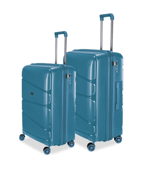

Nasher Miles Unisex Set of 2 Sea Green Hard-Sided Trolley Bags