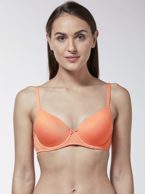 

Marks & Spencer Orange Solid Underwired Lightly Padded T-shirt Bra T330382X