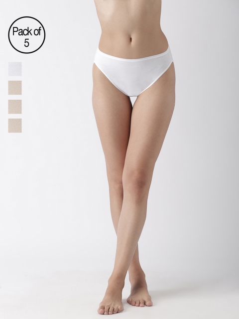 

Marks & Spencer Women Pack of 5 Solid Bikini Briefs T614111Nude Mix, Beige