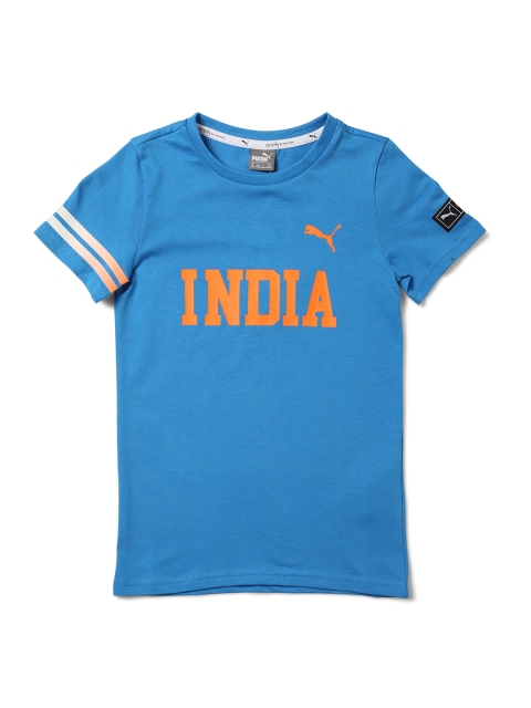 

Puma Unisex Blue Printed one8 Kids Fan Round Neck T-shirt