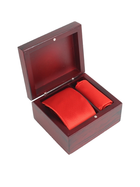 

Peter England Men Orange Patterned Accessory Gift Set