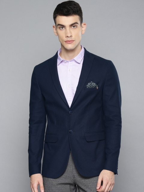 

Louis Philippe Sport Men Navy Blue Solid Regular Fit Single Breasted Casual Blazer