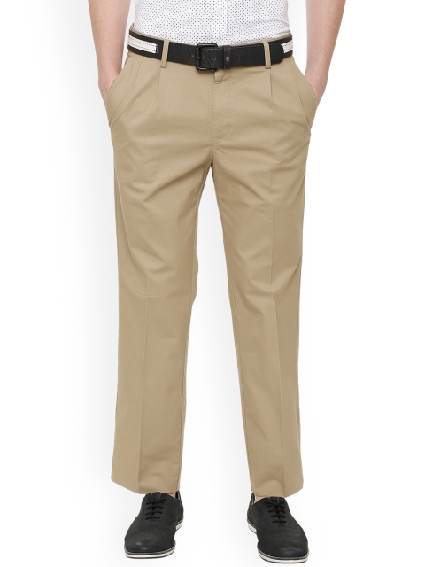 

Allen Solly Men Beige Regular Fit Solid Regular Trousers