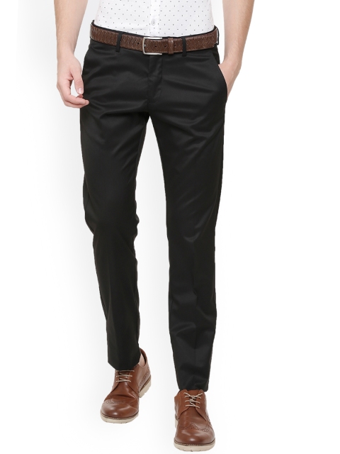 

Allen Solly Men Black Slim Fit Solid Formal Trousers